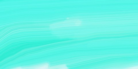 background graphic with modern soft curvy waves background illustration with aqua marine, turquoise and pale turquoise color