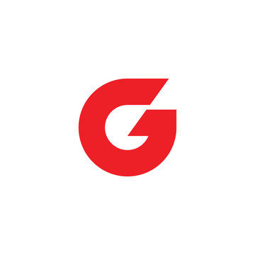 letter g arrow up geometric logo vector
