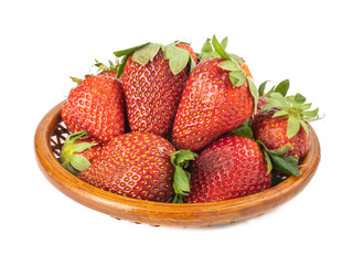 Fototapeta na wymiar Fresh Strawberry and Delicious Red strawberry fruit isolated on white background