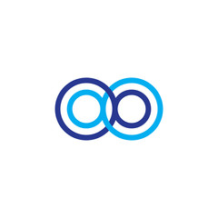 linked circle overlap colorful logo vector