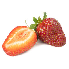 Fresh Strawberry and Delicious Red strawberry fruit isolated on white background