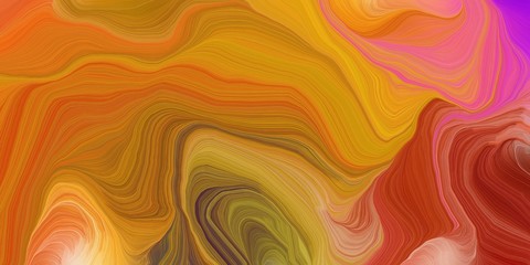 Obraz premium background graphic with modern curvy waves background design with bronze, pale violet red and firebrick color