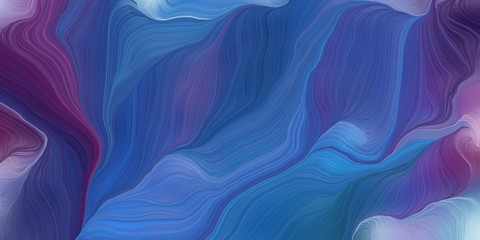Obraz premium background graphic with contemporary waves design with dark slate blue, light steel blue and corn flower blue color