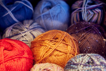 Natural colorful wool yarn