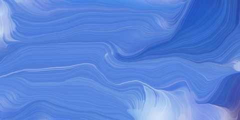 background graphic with smooth swirl waves background design with royal blue, light steel blue and sky blue color