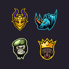 Head mascot logo awesome