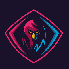 Bird sport e-sport mascot gaming logo