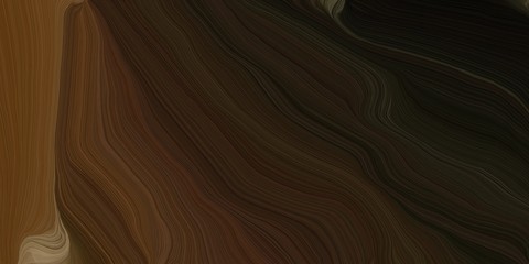 background graphic with modern waves background illustration with very dark green, chocolate and pastel brown color
