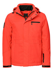 Outdoor coat for men on mannequin isolated
