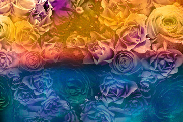 Fototapeta na wymiar Texture photo vintage style with flowers