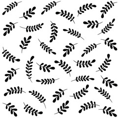 Seamless pattern with twigs 