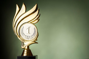 Gold winners trophy for a championship event