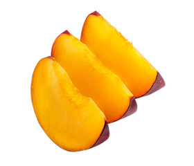 Plum isolated on white background with clipping path