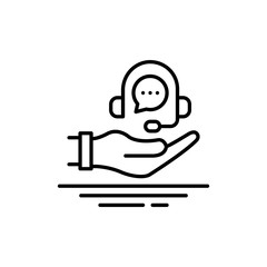 Support Outline Vector Icons. Simple illustration.