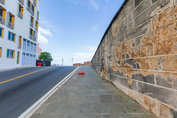 Colorful photo of Old San Juan Street in Puerto Rico.