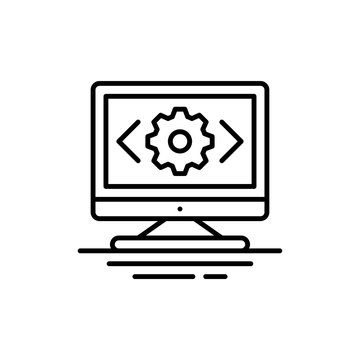 Web Development Outline Vector Icons. Simple illustration.