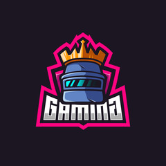 Gaming helmet sport e-sport mascot gaming team logo