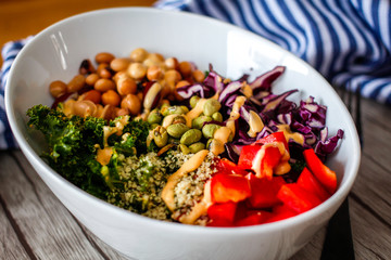 Thai Salad With Kale and Chickpeas 