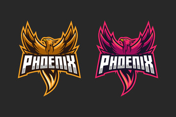 Phoenix sport e-sport mascot gaming team logo © amrikhsn