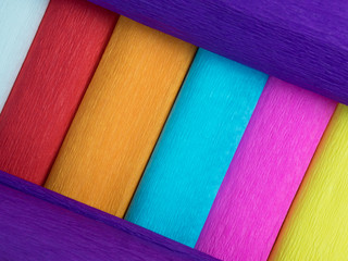 background color crepe paper rolls