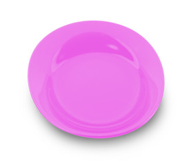 Obraz premium empty plate isolated on white background