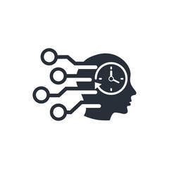 Electronic equipment. Information processing time. Vector icon isolated on white background.