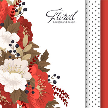 Red Flower Background - Red And White Flowers