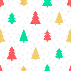 Christmas pine Tree Seamless Pattern Abstract Background