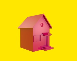 3d illustration of small house