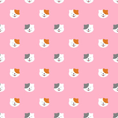 cute cats seamless vector pattern