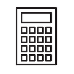 black calculator icon- vector illustration
