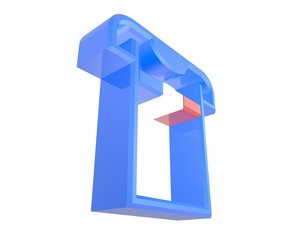 3d illustration of football shirt icon, france