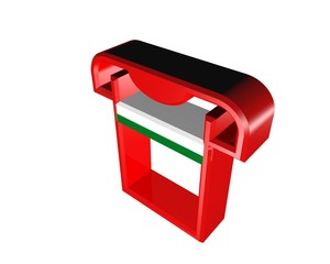 3d illustration of football wales shirt icon