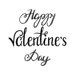Hand lettering Happy Valentines Day, typography vector illustration for posters, cards, prints, balloons, EPS 8