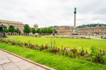 STUTTGART, GERMANY - June 25, 2018: Street view in Stuttgart city, Germany
