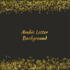 Elegant Abstract Background Random Arabic Letters-Vector Illustration