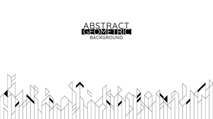 Abstract geometric black line background.