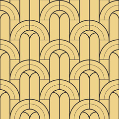 Abstract art deco geometric seamless pattern vector. © lumyaisweet