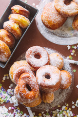 Preparing krafen or Bomoboloni series, typical carnival food in italy,Preparing krafen or Bomoboloni series, typical carnival food in italy.