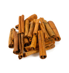 cinnamon sticks isolated on white background