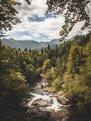river in the mountains