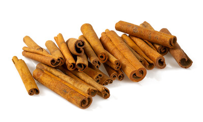 cinnamon sticks isolated on white background