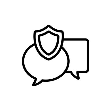 messengers icon vector. A thin line sign. Isolated contour symbol illustration