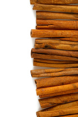 cinnamon sticks isolated on white background