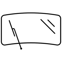 Creative vector illustration of realistic car windscreen wipe glass, wiper cleans the windshield 