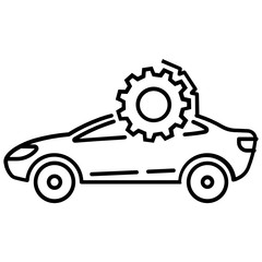 Obraz premium Automobile Maintenance Concept, Car Repair Vector Icon Design