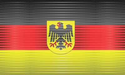 Shiny Grunge flag of the Germany - Illustration,  Three dimensional flag of Germany