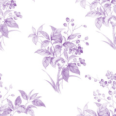 Watercolor flowers illustration