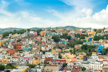 Fototapeta na wymiar Guanajuato, Mexico. Panoramic view