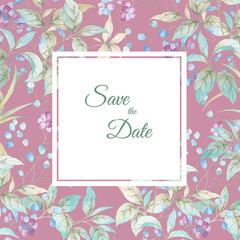 Watercolor flowers illustration